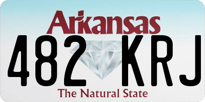 AR license plate 482KRJ