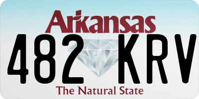 AR license plate 482KRV