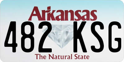 AR license plate 482KSG