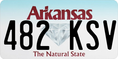 AR license plate 482KSV