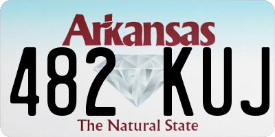 AR license plate 482KUJ
