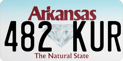 AR license plate 482KUR