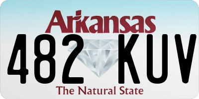 AR license plate 482KUV