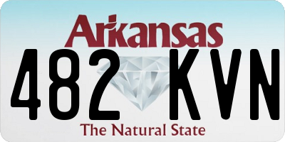 AR license plate 482KVN