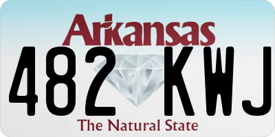 AR license plate 482KWJ