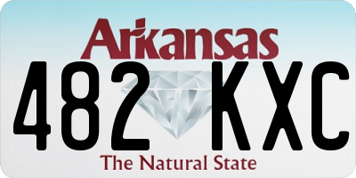 AR license plate 482KXC