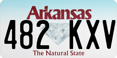 AR license plate 482KXV