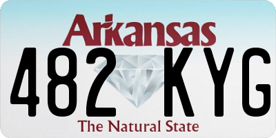 AR license plate 482KYG