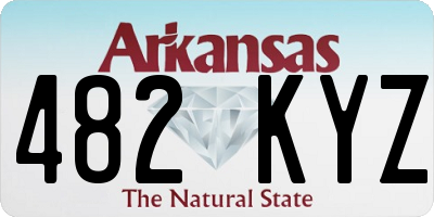AR license plate 482KYZ