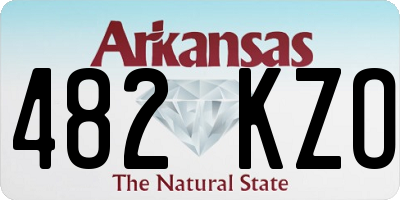 AR license plate 482KZO
