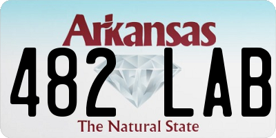 AR license plate 482LAB