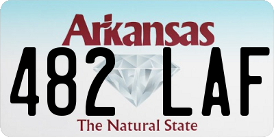 AR license plate 482LAF