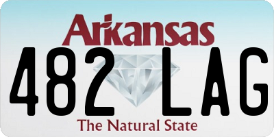 AR license plate 482LAG