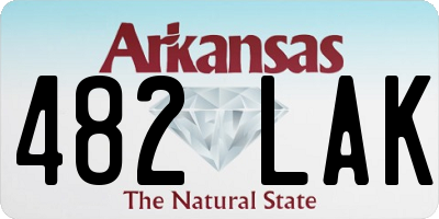 AR license plate 482LAK