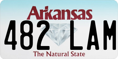 AR license plate 482LAM