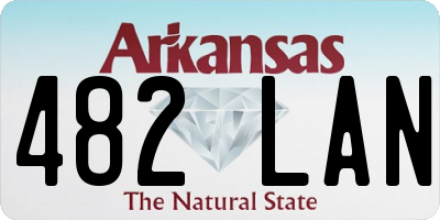AR license plate 482LAN