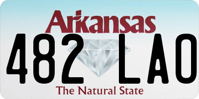 AR license plate 482LAO