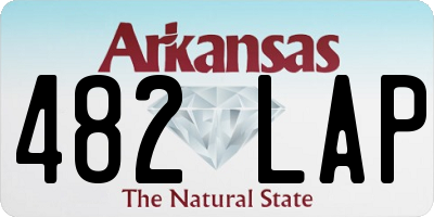 AR license plate 482LAP