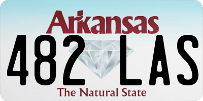 AR license plate 482LAS