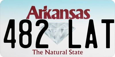 AR license plate 482LAT