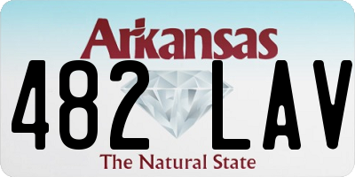 AR license plate 482LAV