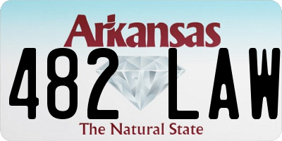 AR license plate 482LAW