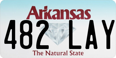 AR license plate 482LAY