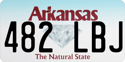 AR license plate 482LBJ
