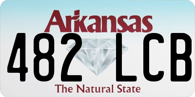 AR license plate 482LCB