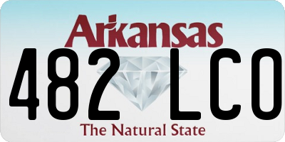 AR license plate 482LCO