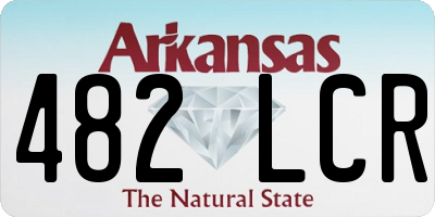AR license plate 482LCR