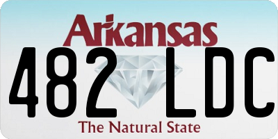 AR license plate 482LDC
