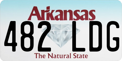 AR license plate 482LDG