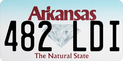 AR license plate 482LDI