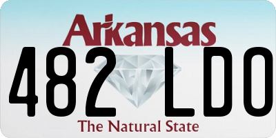 AR license plate 482LDO