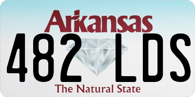 AR license plate 482LDS