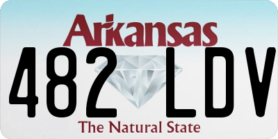 AR license plate 482LDV