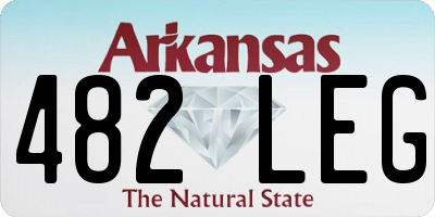 AR license plate 482LEG