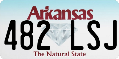 AR license plate 482LSJ