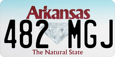AR license plate 482MGJ