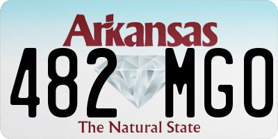 AR license plate 482MGO