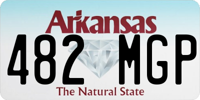 AR license plate 482MGP
