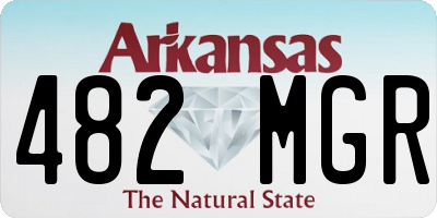 AR license plate 482MGR