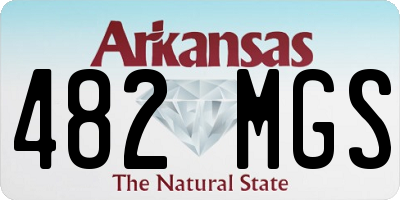 AR license plate 482MGS