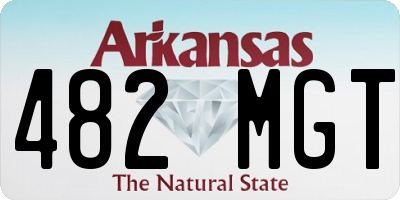 AR license plate 482MGT