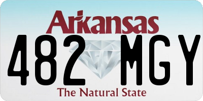 AR license plate 482MGY