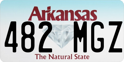 AR license plate 482MGZ