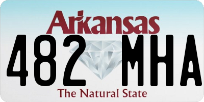 AR license plate 482MHA