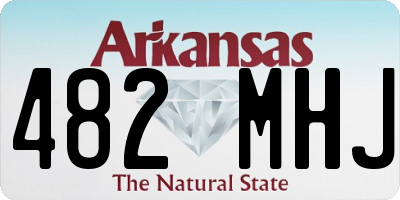 AR license plate 482MHJ