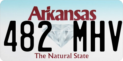 AR license plate 482MHV
